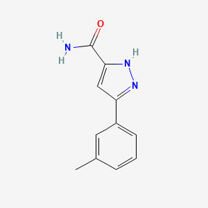 3-(m-Tolyl)-1H-pyrazole-5-carboxamide