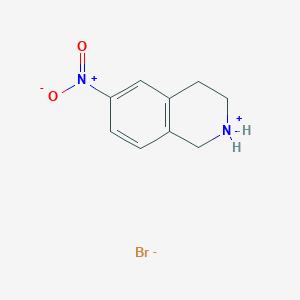 6-Nitro-1,2,3,4-tetrahydroisoquinolin-2-ium;bromide