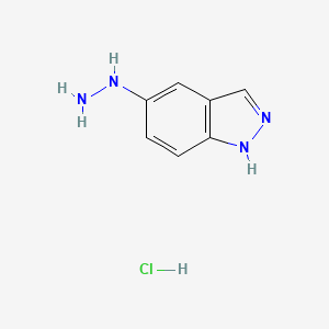 molecular formula C7H9ClN4 B7981557 5-Hydrazinyl-1H-indazole hydrochloride CAS No. 1012879-50-3