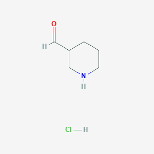 molecular formula C6H12ClNO B7981567 Piperidine-3-carbaldehyde hydrochloride 