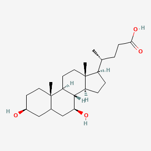 molecular formula C24H40O4 B7981582 (4R)-4-((3S,7S,8R,9S,10S,13R,14S,17R)-3,7-dihydroxy-10,13-dimethylhexadecahydro-1H-cyclopenta[a]phenanthren-17-yl)pentanoic acid 