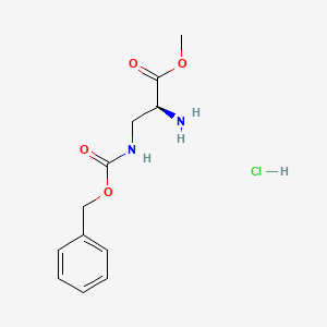 molecular formula C12H17ClN2O4 B7981589 (S)-methyl 2-amino-3-(((benzyloxy)carbonyl)amino)propanoate hydrochloride 