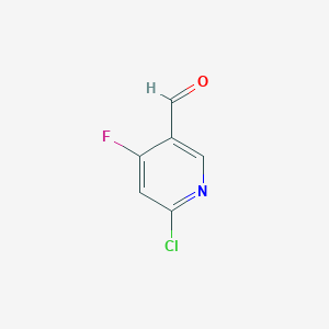 molecular formula C6H3ClFNO B7981611 6-Chloro-4-fluoronicotinaldehyde 