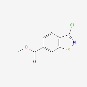 molecular formula C9H6ClNO2S B7981628 Methyl 3-chlorobenzo[d]isothiazole-6-carboxylate 