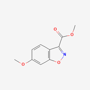 molecular formula C10H9NO4 B7981649 Methyl 6-methoxybenzo[d]isoxazole-3-carboxylate 