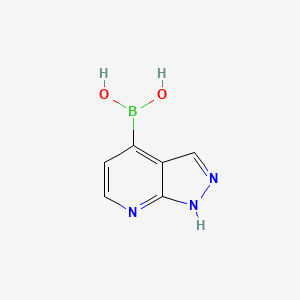 molecular formula C6H6BN3O2 B7981664 (1H-Pyrazolo[3,4-B]pyridin-4-YL)boronic acid 