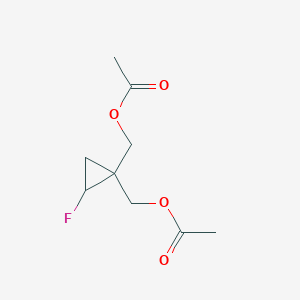molecular formula C9H13FO4 B7981667 (2-Fluorocyclopropane-1,1-diyl)bis(methylene) diacetate CAS No. 1624262-20-9
