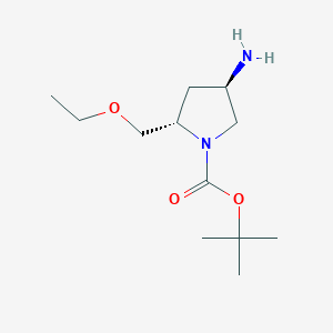 molecular formula C12H24N2O3 B7981708 (2S,4R)-tert-Butyl 4-amino-2-(ethoxymethyl)pyrrolidine-1-carboxylate 