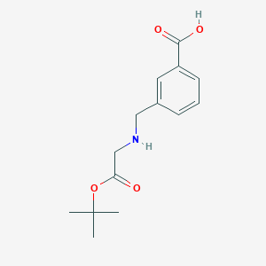 molecular formula C14H19NO4 B7981734 3-(((2-(tert-Butoxy)-2-oxoethyl)amino)methyl)benzoic acid 
