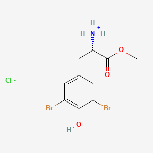 molecular formula C10H12Br2ClNO3 B7981751 [(2S)-3-(3,5-dibromo-4-hydroxyphenyl)-1-methoxy-1-oxopropan-2-yl]azanium;chloride 