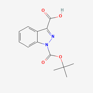 molecular formula C13H14N2O4 B7981754 1-(tert-Butoxycarbonyl)-1H-indazole-3-carboxylic acid 