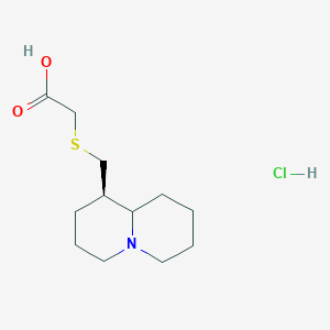 molecular formula C12H22ClNO2S B7981799 acetic acid, [[[(1R)-octahydro-2H-quinolizin-1-yl]methyl]thio]-, hydrochloride 