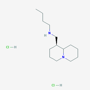 molecular formula C14H30Cl2N2 B7981804 butyl(octahydro-2H-quinolizin-1-ylmethyl)amine dihydrochloride 