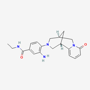 molecular formula C20H24N4O2 B7981832 3-amino-N-ethyl-4-((1R,5S)-8-oxo-5,6-dihydro-1H-1,5-methanopyrido[1,2-a][1,5]diazocin-3(2H,4H,8H)-yl)benzamide 