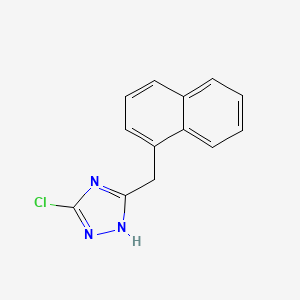 molecular formula C13H10ClN3 B7981854 5-chloro-3-(naphthalen-1-ylmethyl)-1H-1,2,4-triazole 