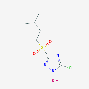 molecular formula C7H11ClKN3O2S B7981879 Potassium 5-chloro-3-(isopentylsulfonyl)-1,2,4-triazol-1-ide 