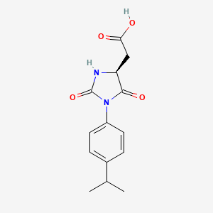 (S)-2-(1-(4-isopropylphenyl)-2,5-dioxoimidazolidin-4-yl)acetic acid