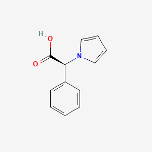molecular formula C12H11NO2 B7981892 (2S)-2-phenyl-2-pyrrol-1-yl-ethanoic acid 
