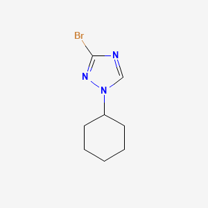 molecular formula C8H12BrN3 B7981900 3-bromo-1-cyclohexyl-1H-1,2,4-triazole 