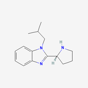 molecular formula C15H21N3 B7981913 (S)-1-isobutyl-2-(pyrrolidin-2-yl)-1H-benzo[d]imidazole 