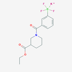 molecular formula C15H18BF3KNO3 B7981945 Potassium [3-(Ethyl-3'-piperidinecarboxylate-1-carbonyl)phenyl]trifluoroborate 