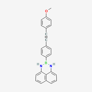 molecular formula C25H19BN2O B7981961 2-4((4-Methoxyphenyl)ethynl)phenyl)-2.3.dihydro-1H-naphtho[1.8-de][1.3.2]diazaborinine 