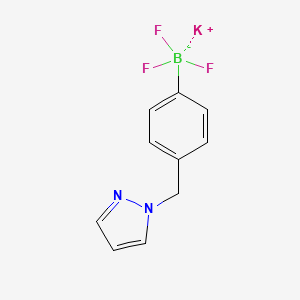 molecular formula C10H9BF3KN2 B7981972 Potassium 4-((1H-pyrazol-1-yl)mthyl)phenyltrifluoroborate 