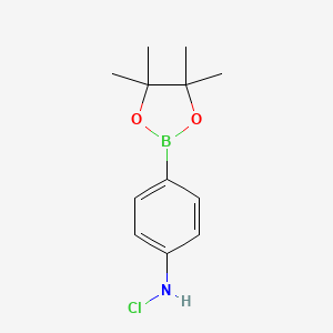 molecular formula C12H17BClNO2 B7981979 N-chloro-4-(4,4,5,5-tetramethyl-1,3,2-dioxaborolan-2-yl)aniline 