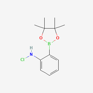 molecular formula C12H17BClNO2 B7981983 N-chloro-2-(4,4,5,5-tetramethyl-1,3,2-dioxaborolan-2-yl)aniline 