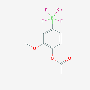 molecular formula C9H9BF3KO3 B7981992 Potassium 4-acetoxy-3-methoxyphenyltrifluroborate 