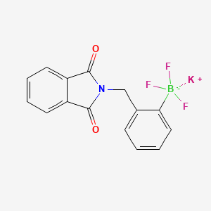 molecular formula C15H10BF3KNO2 B7981993 Potassium 2-((1.3-dioxoisoindolin-2-yl)methyl)phenyltrifluoroborate 