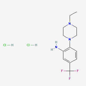 molecular formula C13H20Cl2F3N3 B7982053 [2-(4-Ethylpiperazin-1-yl)-5-(trifluoromethyl)phenyl]amine dihydrochloride 