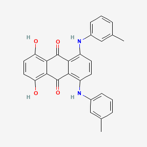 molecular formula C28H22N2O4 B7982081 1,4-Dihydroxy-5,8-bis(3-methylanilino)anthracene-9,10-dione CAS No. 71839-01-5