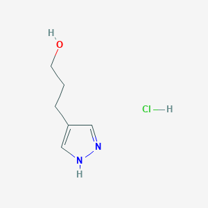 molecular formula C6H11ClN2O B7982185 3-(1H-Pyrazol-4-YL)propan-1-OL hydrochloride 