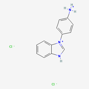 molecular formula C13H13Cl2N3 B7982191 [4-(3H-benzimidazol-1-ium-1-yl)phenyl]azanium;dichloride 