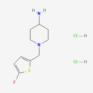 molecular formula C10H17Cl2FN2S B7982213 1-[(5-Fluorothien-2-yl)methylpiperidin-4-amine dihydrochloride 