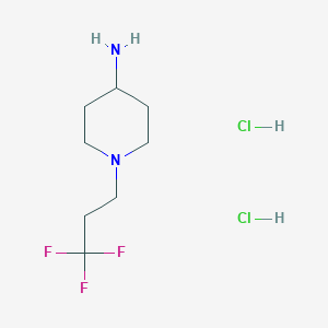 molecular formula C8H17Cl2F3N2 B7982219 1-(3,3,3-Trifluoropropyl)piperidin-4-amine dihydrochloride 