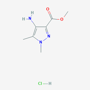 molecular formula C7H12ClN3O2 B7982282 4-Amino-1,5-dimethyl-1H-pyrazole-3-carboxylic acidmethylester; hydrochloride 
