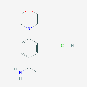 molecular formula C12H19ClN2O B7982300 [1-(4-Morpholin-4-ylphenyl)ethyl]amine hydrochloride 