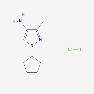 1-Cyclopentyl-3-methyl-1H-pyrazol-4-amine hydrochloride