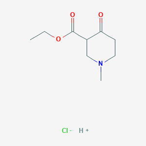 molecular formula C9H16ClNO3 B7982361 Ethyl 1-methyl-4-oxopiperidine-3-carboxylate;hydron;chloride 