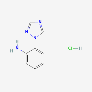 molecular formula C8H9ClN4 B7982419 [2-(1H-1,2,4-Triazol-1-yl)phenyl]amine hydrochloride 