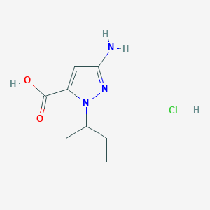 molecular formula C8H14ClN3O2 B7982429 3-Amino-1-sec-butyl-1H-pyrazole-5-carboxylic acid hydrochloride 