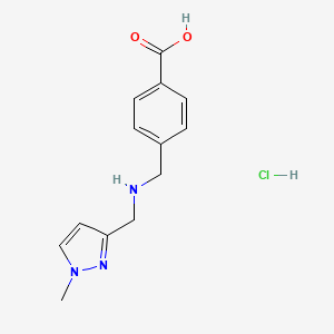 molecular formula C13H16ClN3O2 B7982447 4-[[(1-Methylpyrazol-3-yl)methylamino]methyl]benzoic acid;hydrochloride 