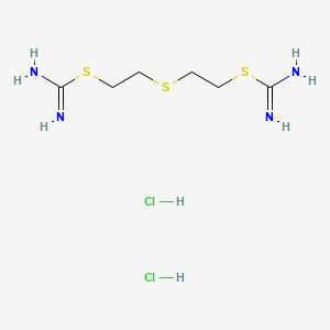 molecular formula C6H16Cl2N4S3 B7982476 2-(2-Carbamimidoylsulfanylethylsulfanyl)ethyl carbamimidothioate;dihydrochloride 