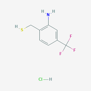 molecular formula C8H9ClF3NS B7982504 [2-Amino-4-(trifluoromethyl)phenyl]methanethiol hydrochloride 