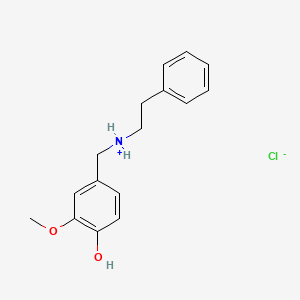 molecular formula C16H20ClNO2 B7982524 2-Methoxy-alpha-(phenethylamino)-p-cresol hydrochloride CAS No. 68397-95-5