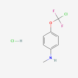 molecular formula C8H9Cl2F2NO B7982529 4-[Chloro(difluoro)methoxy]-N-methylaniline hydrochloride 