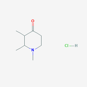 molecular formula C8H16ClNO B7982533 1,2,3-Trimethylpiperidin-4-one;hydrochloride 