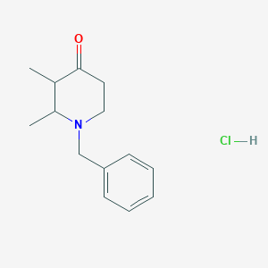 molecular formula C14H20ClNO B7982540 1-Benzyl-2,3-dimethylpiperidin-4-one;hydrochloride 